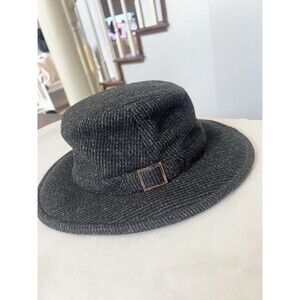 The Tilley Winter Hat Endurables Black Wool Blend Mens Size 7 1/4 $125